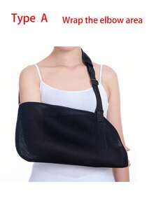 1 pieza Cabestrillo para el brazo, Soporte para el brazo, Cabestrillo para el antebrazo, Protector para el brazo, Correa de fijación para el brazo, Equipo de emergencia para deportes al aire libre, Correa de fijación ajustable para el brazo, Adecuado para lesiones de muñeca o brazo, Dislocación de articulaciones, Para fijar y apoyar el brazo, Tela transpirable, Utilizable para el brazo izquierdo o derecho, Correa para el hombro ajustable - negro - Ver 9