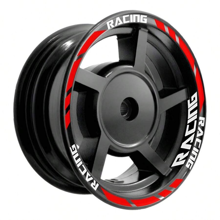 Kit Calcomania Sticker Rin 10 Ws150 W150 Reflejante Neon - Rojo Reflejante / Blanco Reflejante - Ver 1