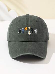 1pc Women's Soft Top Baseball Cap With Climbing Cat Print, Breathable Adjustable Brim, Suitable For Daily Outings, Vacation, Camping, Outdoor Sports, Truck Drivers, Holiday Gift - A - View 9