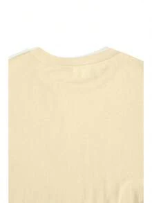1pcs Women's Homies Letter Print T Shirt Casual 100% Cotton Round Neck Tee Streetwear Graphic Top, Gift Tee - Apricot - View 5