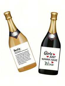 Funny Happy Birthday Wine Bottle Labels, Self-Adhesive Wine Labels, Unisex, Girlfriend/Best Friend Gift, Birthday Gift Wine Bottle Stickers, Good Quality And Value, Quirky Small Gadgets, Cute Aesthetic Trinkets, Cool Small Tools, Unique Item - Multicolor - View 11