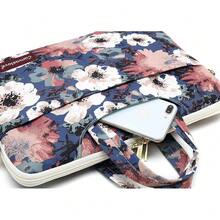 Canvaslove Camellia Pattern Laptop Shoulder Messenger Case Bag With 270 Degree Rebound Bubble Protection For Macbook Pro 15 And 15 Inch-15.6 Inch Laptop - 山茶花(270 緩衝) - 查看 7