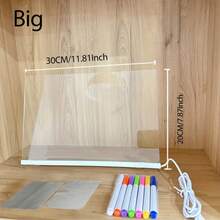 1 Set Small/Large USB Acrylic LED Light, LED Message Board, USB LED Acrylic Illuminated Board - 7 Color LED Message Board - Acrylic Glow Drawing Board With Stand, Professional Art Use, LED Display Board, Suitable For Various Holiday Light Shows, Holiday Messages, Daily Erasable Message Mood Lighting - Acrylic Multicolor LED Drawing Board Decorative Panel - View 12