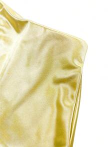 Elegant Knitted Fabric Long Flared Skirt For Women Stylish Party Outfits Medium Stretch - Yellow - View 11