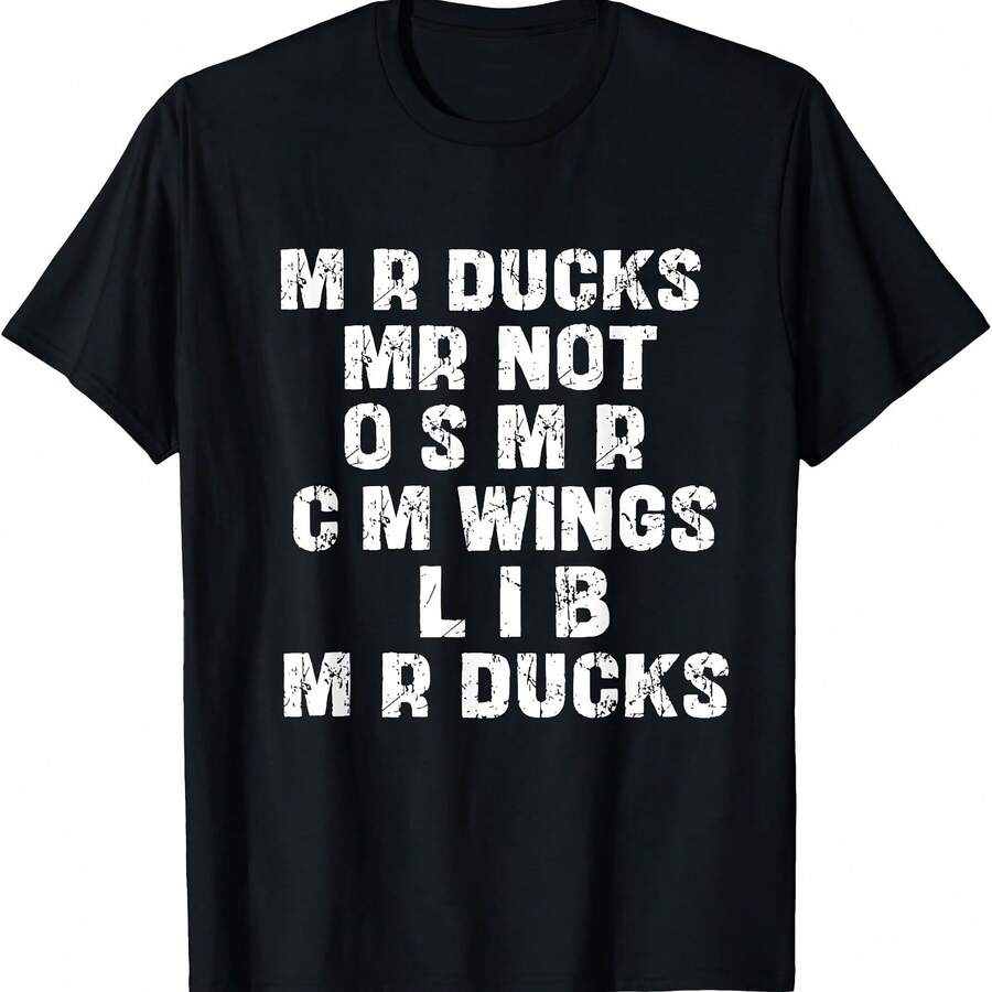 Camiseta divertida con humor retro de aves acuáticas para amantes de los patos Pase MR Ducks - Negro 5 - Ver 1