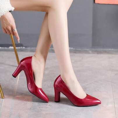 Red High Heels Women Stilettos Pointed Toe Sexy Pumps, Plus Size, Spring/Autumn 2026 New Arrival
