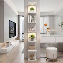 Tomnk 7 Tier Bathroom Organizer Shelf, Wall Mounted Shelf Unit, Floating Shelves, Wall Shelf For Home Decor Organizer Display, Wall Decor For Living Room, Bedroom, Office - 彩色 - 查看 8