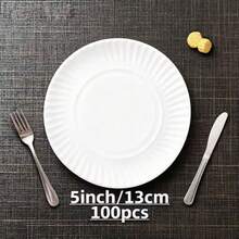 200/100/50 Pieces Disposable Cake Paper Plates – Food- & Versatile, Ideal For Snacks, Salads, Family Dinners & DIY Crafts, Sturdy, Leak-Proof & Convenient - Multicolor - View 11