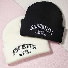 Street 2件套每日字母刺绣针织帽 秋冬款 - A - 查看 3