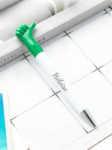 Customized Cartoon Ballpoint Pen, Plastic Rotary Thumb Pen, Promotional Advertising Pen, Customizable Logo Giveaway Pen - Multicolor - View 7