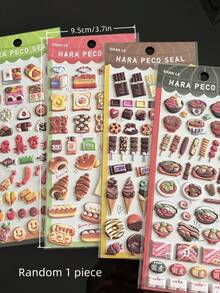 趣味日式料理3D泡沫贴纸 寿司 便当 巧克力 面包贴纸 - 彩色 - 查看 10