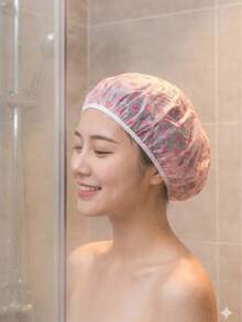 3-Pieces Extra Large Shower Cap For Long Hair, Waterproof & Reusable Bath Bonnet For Women, Travel Essential And Bathroom Accessories For Salon, Home & Spa,Bath& Travel Essential Accessory - Màu sắc ngẫu nhiên - Xem 4