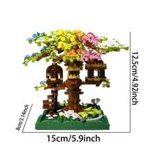 852pcs Detailed Rainbow Treehouse Building Blocks Set, DIY Precise Structure Assembly Puzzle Toy, Premium Collectible Home Office Desktop Bookshelf Decor - Treehouse Architectural Model - View 3
