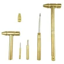 6-In-1 Mini Craft Hammer Screwdriver Set Copper Alloy Gold Detachable Micro Screwdriver Perfect Hand Tool For Diy Project - 6-in-1 Multi-functional Screwdriver and Hammer - View 5