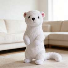 fgofoc 可咀嚼发声互动宠物玩偶，柔软毛绒材质，适用于猫狗训练和陪伴，卡通造型，适合所有犬种，加厚双层材质 - 白色 - 查看 4