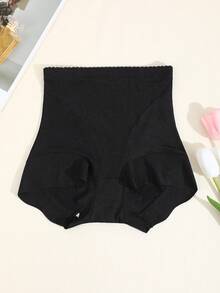 女士无痕高腰蕾丝塑身内裤，收腰提臀收腹，塑形美体。 - 黑色 - 查看 10