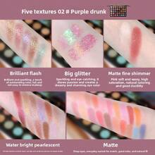 NOVO Soft & Adhesive Eyeshadow Palette, 40-Color Oil-Painting Style, Suitable For Daily Creative & Office Looks - 02# - View 7