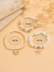 2pcs/Set Starry Moon Tassel Element Finger Chain Set, Fashionable Double-Layer Stackable Bracelet, Handmade Adjustable Length, Suitable For Holidays, Daily Wear, Dates, And Photo Shoots - Multicolor - View 4