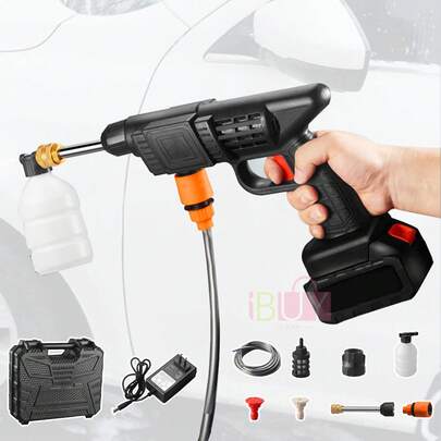 Hidrolimpiadoras Electrica 6 In 1, 48v Pistola Hidrolavadora, Hidrolimpiadoras Sin Cable, Ideal Para Hidrolavadoras PortáTiles, Con DepóSito Para Detergente, Compatibilidad Con Carches Y Capacidad De Espumado, Pistola Para Hidrolavadora, Hidrolavadora Masisa, Hidrolavadora Neumatica, Actualizar El Limpiador De Alta PresióN No SóLo Tiene Una Super Gama De Funciones De Una Variedad De Modos Para Que Usted Elija, Limpiador De Alta PresióN PortáTil Para El Lavado De Coches, Suelos, Puertas Y Ventanas, Una Variedad De Equipos De Limpieza, Flores De Riego De áRboles JóVenes, La Limpieza De Los Cultivos, Etc Recargable Pistola De Lavado De EnergíA Hidrolimpiadoras De Alta PresióN