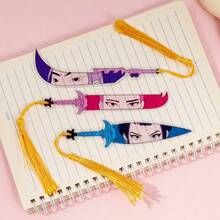 1pc KPOP Witch Hunting Girl Group Theme Acrylic Knife-Shaped Tassel Bookmark, Gift For Readers And Literature Lovers (Random Style) - Multicolor - View 1