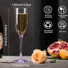 5oz Unbreakable Acrylic Champagne Flutes, Reusable Plastic Champagne Glasses, Clear Plastic Martini Cups - Perfect For Cocktails, Champagne And Desserts - Reusable, Mousse Cups - Multicolor - View 14