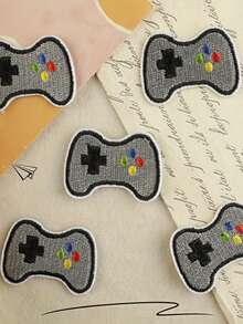 5 piezas de parches bordados con diseño de videojuegos multicolor, estilo de dibujos animados lindos, para planchar o coser en ropa, bolsos, zapatos, sombreros, decoración del hogar - multicolor - Ver 6