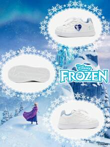 Disney 1 Pair Frozen Themed Children's Athletic Shoes, Including  Princess, Anna Princess And Arendelle Princess Sneakers, Suitable For Daily, Holiday Sports And Outdoor Wear. Comfortable, Non-Slip Soles, Breathable. - Baby Blue - View 4