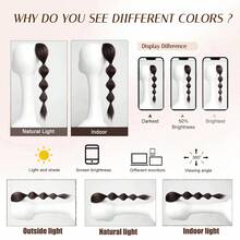 Dây buộc tóc kiểu kẹp càng cua, trông tự nhiên và chân thực, phù hợp để sử dụng hàng ngày. - Dark Brown - Xem 6