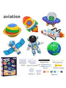 Welcome Learning Children's Art & Craft Set, Painting Tools, Space Themed Creative Activity DIY Toys Gift, Dinosaur Painting Set, Suitable For Kids, Girls, Boys, Toddlers, Children's Day Gift, Christmas Gift, New Year Gift, Birthday Gift - Multicolor - View 15