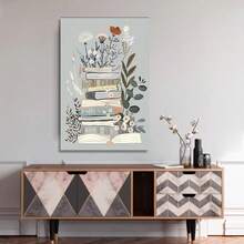 1pc Vibrant Spring Wildflowers Canvas Art - 2D Flat Wrapped Canvas Painting With Greenery And Blooming Flowers, Bedroom, Living Room, Office Decor, Home & Farmhouse Style, Canvas Wall Art - 1 - View 9