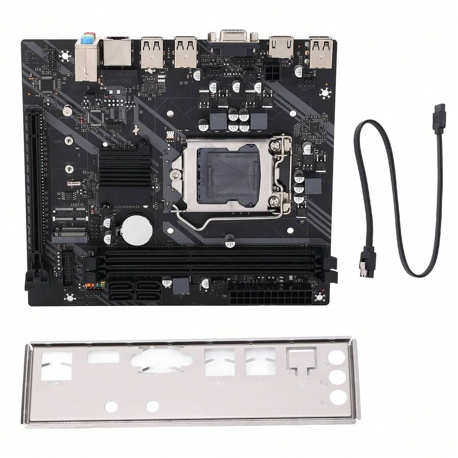 H61M Motherboard 1155pin DDR3 Memory Quad Core Processor Dual Channel HD Interface Desktop Computer Main Board - Negro - Ver 1