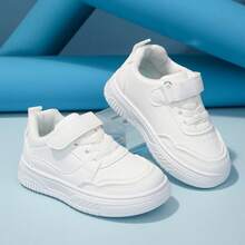 2026 Nuevos zapatos deportivos para niños - Diseño de cierre con , suela de goma antideslizante, adecuados para la escuela, deportes y juegos - Blanco - Ver 4
