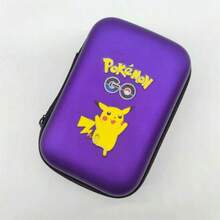 1pc Card Holder Pikachu Zipper Letters Storage Box Album Case Pouch Vmax GX Vstar Game Collection Cards Sleeves Pack Gifts Pokemon Cards Black Card Game Case Game Box Battle Trainer Gift - Multicolor - View 10