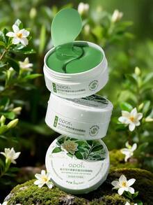 60片抗皱眼膜贴，蕴含视黄醇、神经酰胺、透明质酸、维生素C、栀子花提取物，保湿滋养眼部凝胶贴，改善细纹，减少眼袋和黑眼圈，增加弹性，适合所有肤质，生日和情人节礼物（80克） - 綠色 - 查看 2