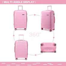 Bags Polypropylene Hard Shell Suitcase - 20''/24''/28'' Bread Design TSA Lock (Pink) - 24 Inch - View 2