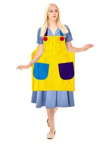 hoojojo 1 件创意围裙，毛毡围裙，蓝色，黄色，儿童围裙，围裙戏剧，亲子互动道具，教育用品，讲故事道具，配套毛毡卡片，互动游戏道具，家庭，教室，派对，教学辅助用品 - 彩色 - 查看 3