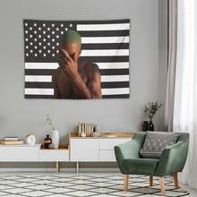 1PC Franks Ocean Printed Flag Decorative Tapestry, Patriotic Star Banner Design, Album Tapestry, Suitable For Horizontal Wall Hanging In Bedrooms, Dormitories, And Living Rooms, Easy To Hang, Ideal Holiday Gift For Teenagers, Dormitory Room Accessories - 1PC - 查看 4
