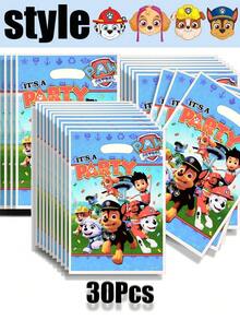 10pcs/Pack Paw Patrol Party Favor Bags, Skye Themed Plastic Candy Bags, Birthday Party Supplies Decorations - Multicolor - View 11
