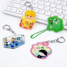 1个灵能百分百卡通酒窝摇晃钥匙扣亚克力摇晃吊坠，可挂在背包上 - 彩色 - 查看 10