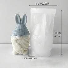 Dwarf Candle Silicone Mold, DIY Easter Scented Candle, Old Man Beard Handmade Soap Mold - White - View 3