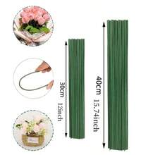 Handmade Floral Stem, Iron Wire Artificial Flower Crafting DIY Stem, Wholesale Green Coated Stem Accessories - 40cm - View 13