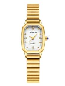 REBIRTH 1件女士优雅时尚休闲金色腕表，适合日常佩戴 - 均碼 - 查看 17