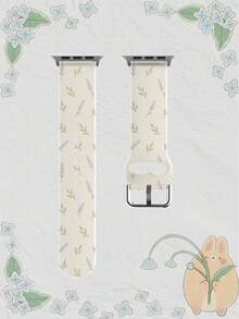 1条柔软弹性透气绿叶薰衣草图案替换腕带，兼容三星、荣耀智能手表，尺寸：38mm、40mm、41mm、42mm、46mm、45mm、44mm、49mm；时尚休闲硅胶表带，兼容苹果手表 Ultra SE/11/10/9/8/7/6/5/4/3/2/1 - 彩色 - 查看 15