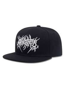 1顶男士时尚哥特字母错位刺绣嘻哈帽，时尚户外可调节防晒男女通用情侣棒球帽，适合春秋季旅行、海滩派对 - 雙飛燕 - 查看 13