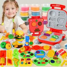 3+ Years Old Kids Toy Kitchen Clay Set, Includes Hamburger Maker, With Clay And Tools, Helps Develop Fine Motor Skills And Color Recognition, Suitable For Indoor Play And Holiday Gatherings, Ideal Birthday And Holiday Gift For Boys And Girls - Multicolor - View 1