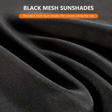 A Set Of 2 Car Privacy Curtains, A Car Sunshade For A Camping SUV Van, And 2 Side Window Partition Curtains For A Baby Sunshade - 黑色 - 查看 6