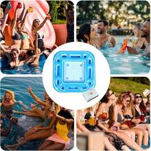1pc Large Floating Card Table, 4ft Floating Swimming Pool Card Game Table With Waterproof Playing Cards, Inflatable Card Game Tray Accommodates 4-6 People, Adult Inflatable Swimming Pool Bar, Summer Swimming Pool Accessories Inflatable Fruit Cup Holder & Ice Bucket Tray, Suitable For Beach Resort, Cruise, Lake House, Pool Side, Camping & Recreation - Nhiều màu - Xem 8