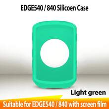 540 840 Funda GPS Bicicleta Computadora Funda de silicona Funda protectora de goma para odómetro + Película (para EDGE540 840) JIR8 - E540 840 Verde claro - Ver 13