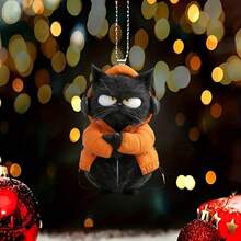 1 Classic Black Cat Ornament - Perfect Choice For Party Atmosphere Decoration | Home Decor / Car Accessory / Office Decoration / Party Prop / Black Cat Theme - 1pc - View 2