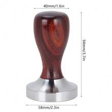 58mm Flat Base Stainless Steel Coffee Tamper: Precision Tool For Baristas And Cafes. - Redwood - View 8